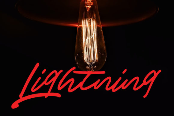 Lightning Font: A Brush-Pen Essential for Modern Design
