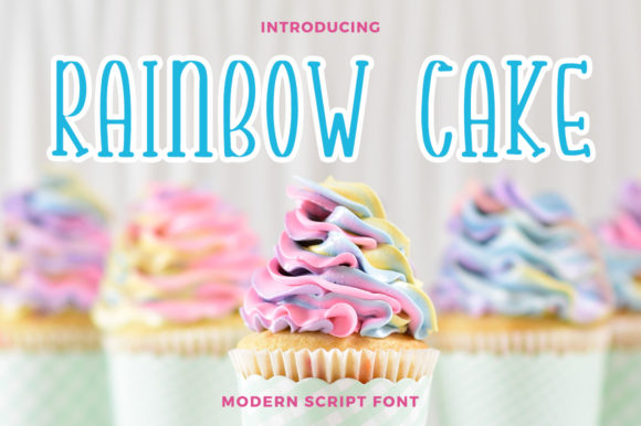 Rainbow Cake: A Handwritten Font for Creative Design